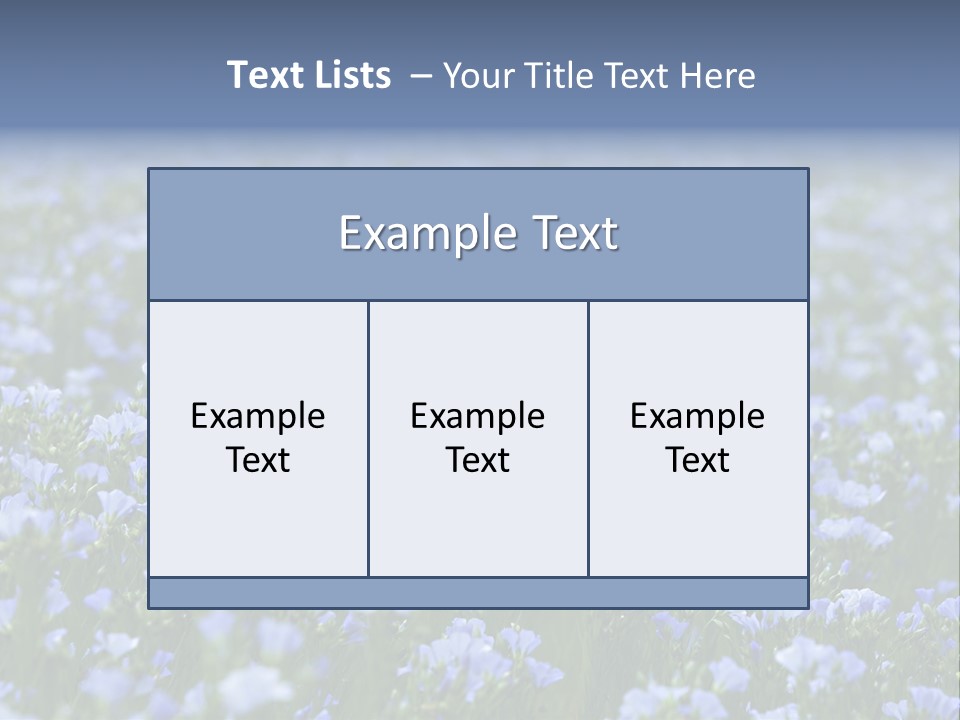 Cereal Flax Focus PowerPoint Template
