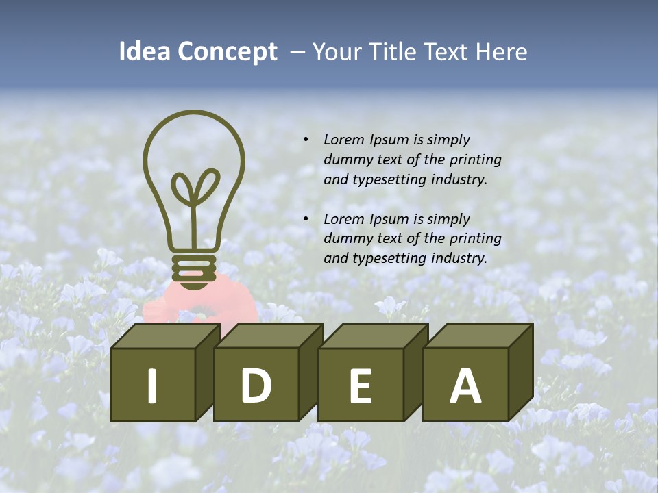 Cereal Flax Focus PowerPoint Template