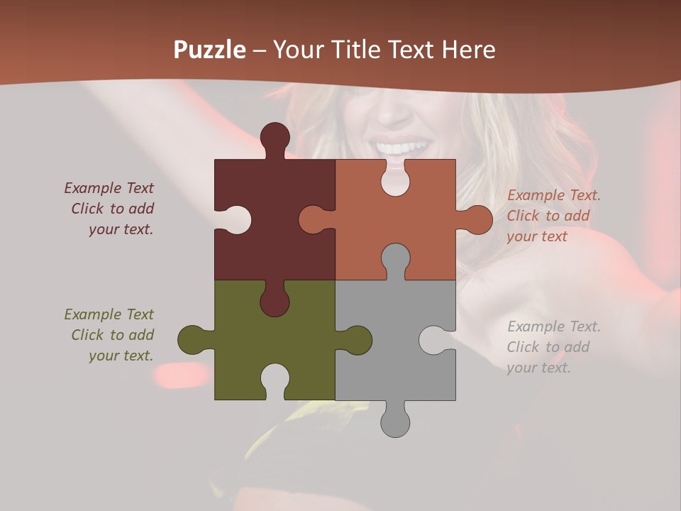 Microphone Fado Woman PowerPoint Template