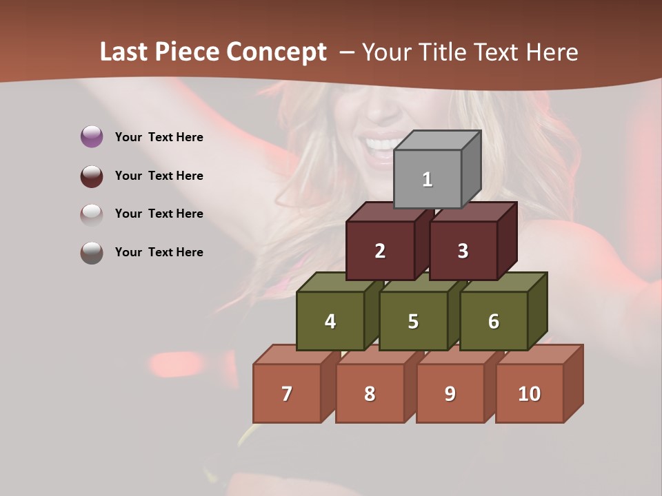 Microphone Fado Woman PowerPoint Template