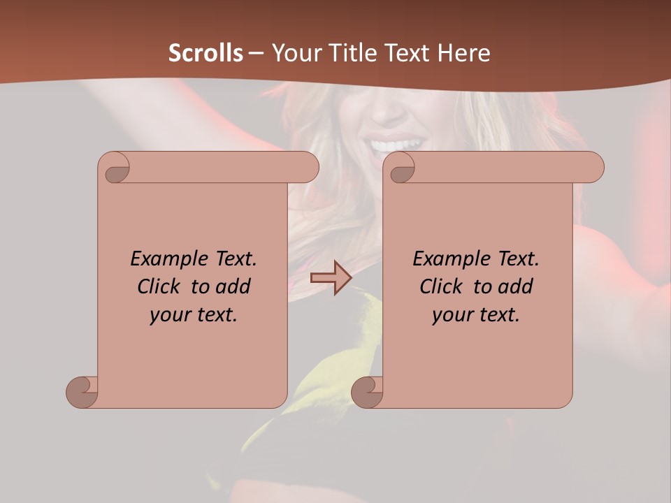 Microphone Fado Woman PowerPoint Template