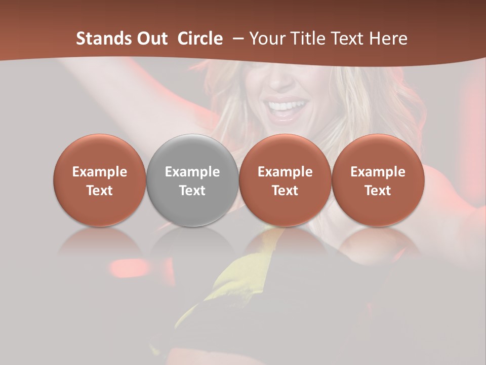 Microphone Fado Woman PowerPoint Template