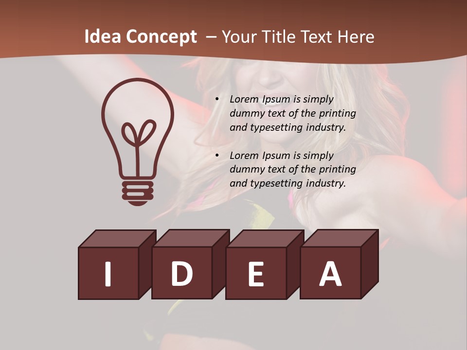 Microphone Fado Woman PowerPoint Template