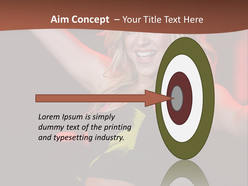 Microphone Fado Woman PowerPoint Template