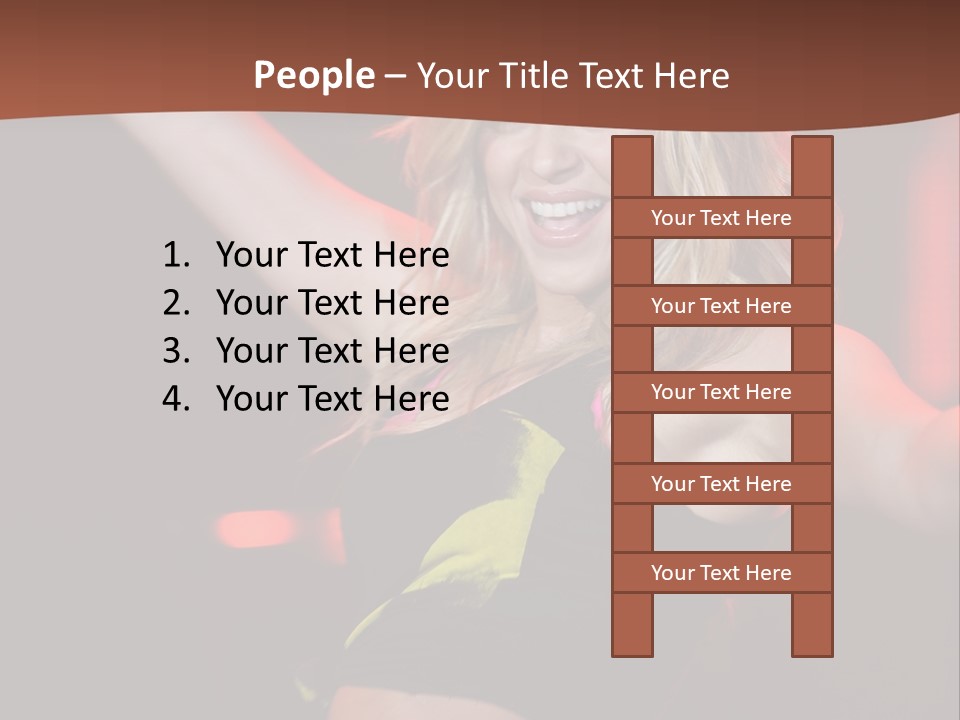 Microphone Fado Woman PowerPoint Template