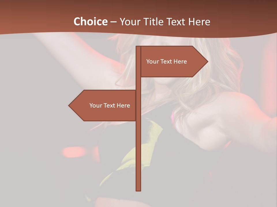 Microphone Fado Woman PowerPoint Template