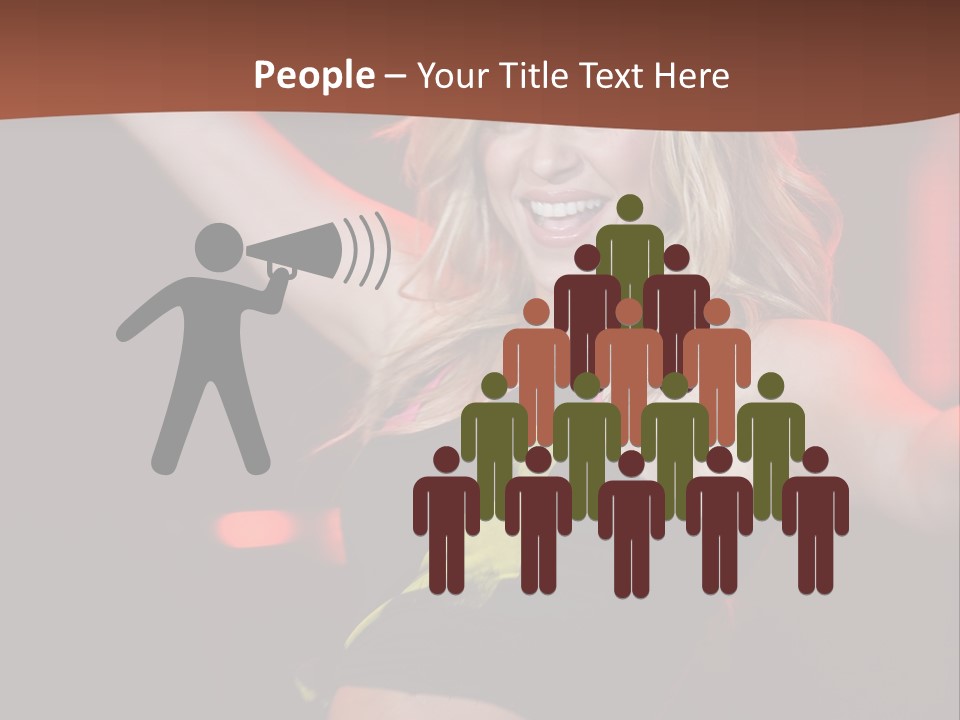 Microphone Fado Woman PowerPoint Template