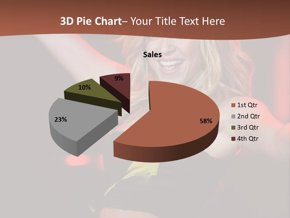 Microphone Fado Woman PowerPoint Template