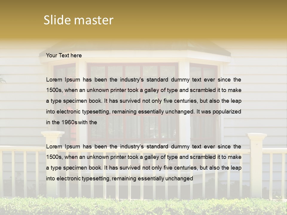 Wall Fence Green PowerPoint Template