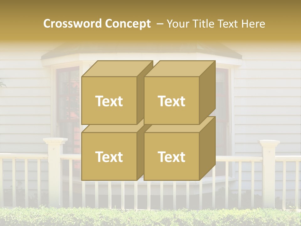 Wall Fence Green PowerPoint Template