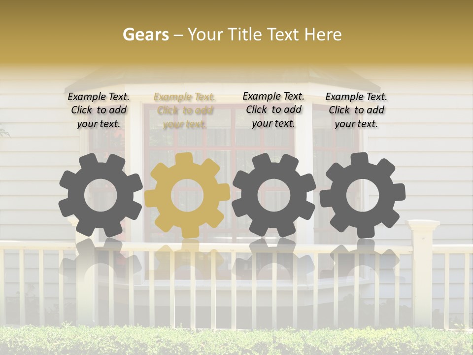 Wall Fence Green PowerPoint Template