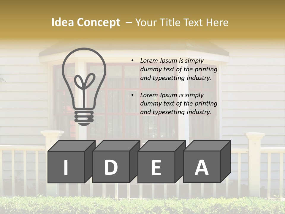 Wall Fence Green PowerPoint Template