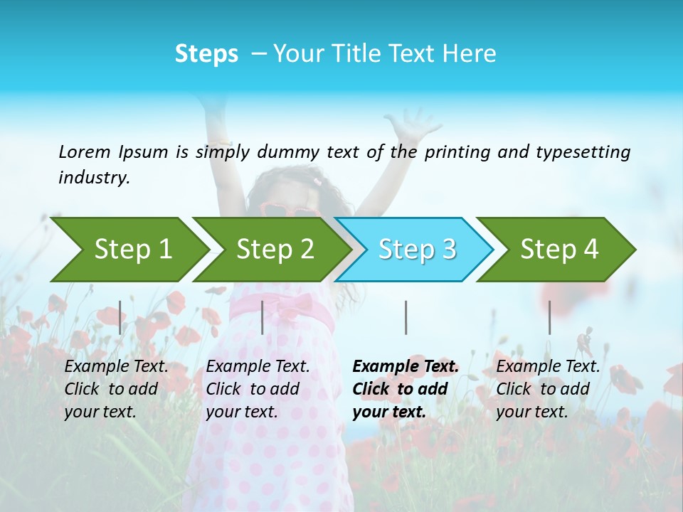 Inspired Grass Cute PowerPoint Template