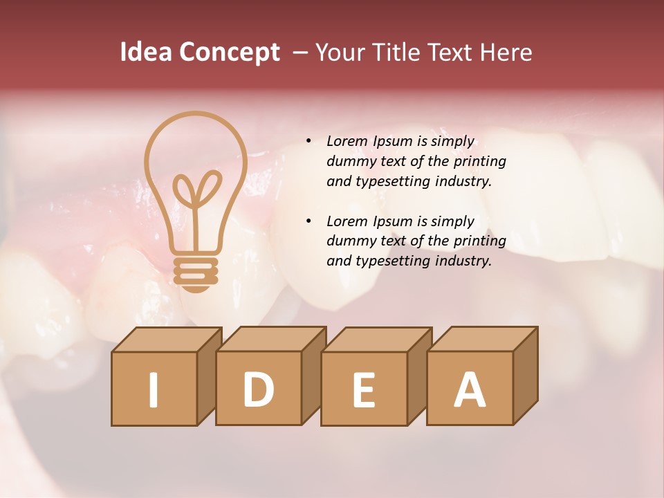 Mirror Exam Mouth PowerPoint Template