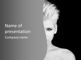 Closeup Modern Head PowerPoint Template