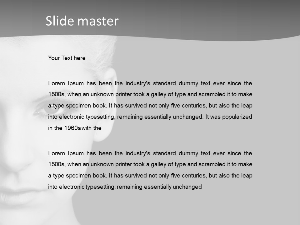 Closeup Modern Head PowerPoint Template