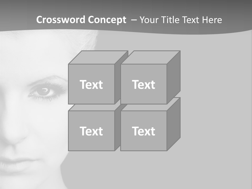 Closeup Modern Head PowerPoint Template