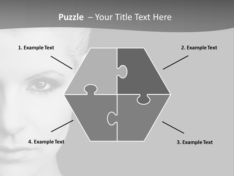 Closeup Modern Head PowerPoint Template