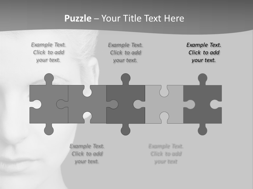 Closeup Modern Head PowerPoint Template