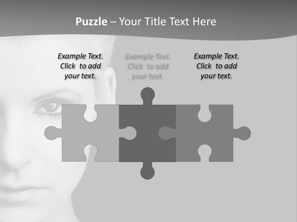 Closeup Modern Head PowerPoint Template