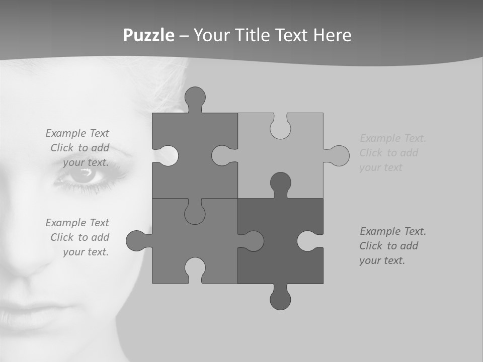 Closeup Modern Head PowerPoint Template