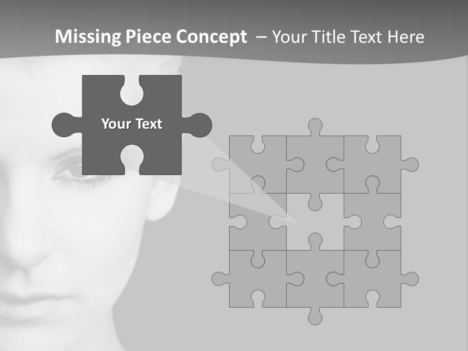Closeup Modern Head PowerPoint Template
