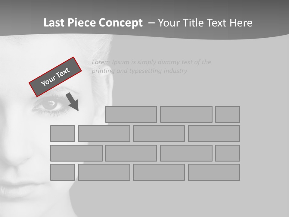 Closeup Modern Head PowerPoint Template