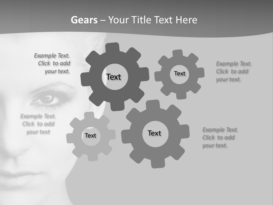 Closeup Modern Head PowerPoint Template
