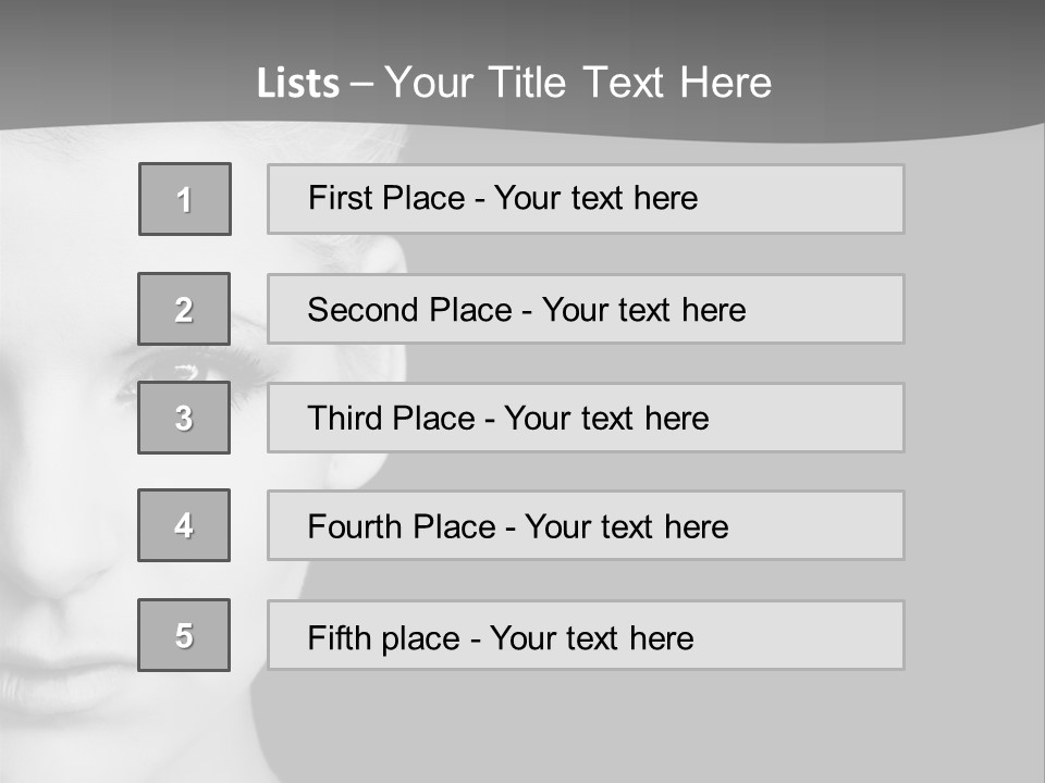 Closeup Modern Head PowerPoint Template