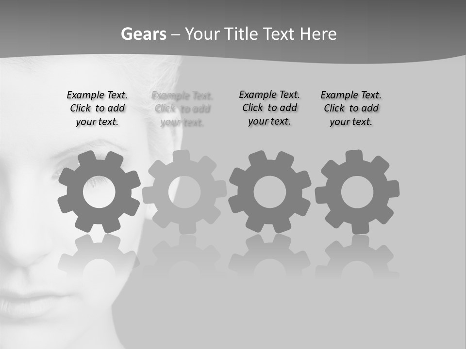 Closeup Modern Head PowerPoint Template