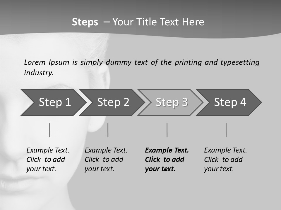 Closeup Modern Head PowerPoint Template