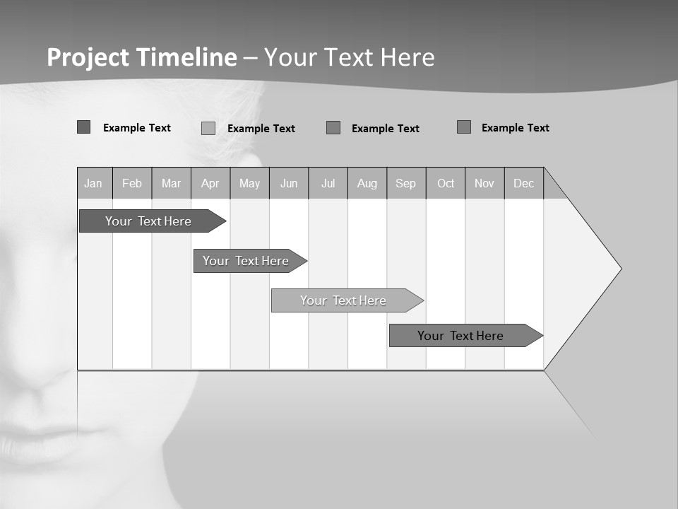 Closeup Modern Head PowerPoint Template