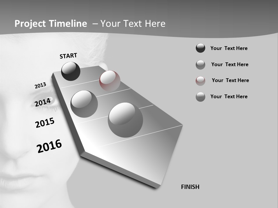 Closeup Modern Head PowerPoint Template