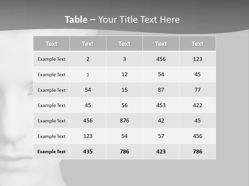 Closeup Modern Head PowerPoint Template