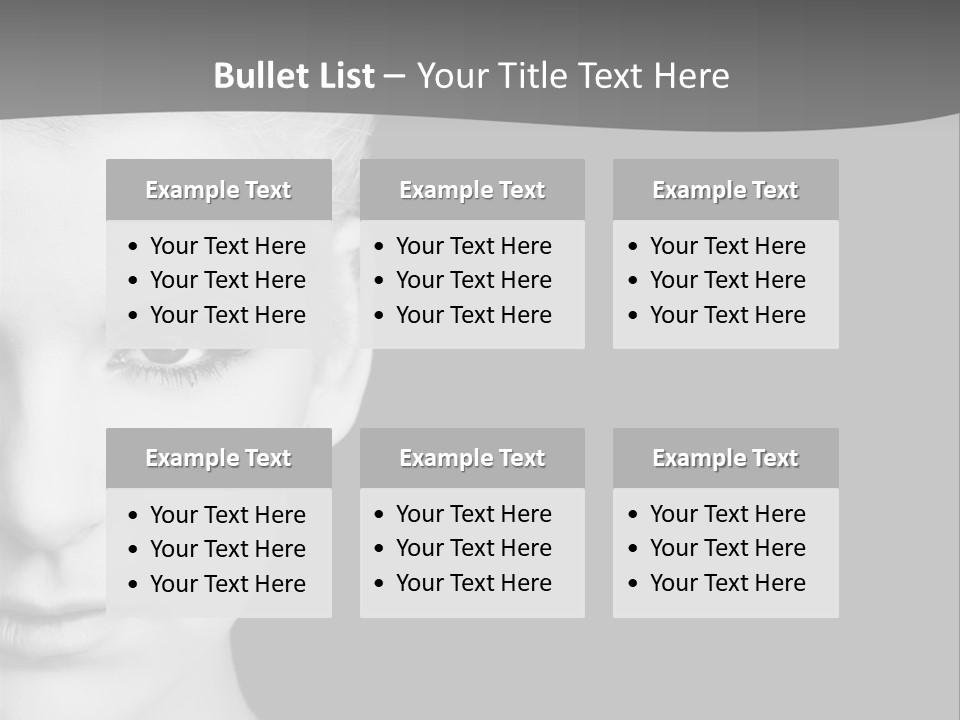Closeup Modern Head PowerPoint Template