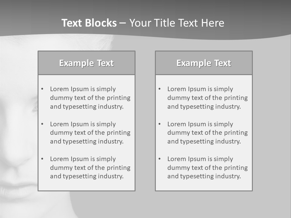 Closeup Modern Head PowerPoint Template