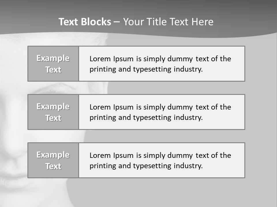Closeup Modern Head PowerPoint Template