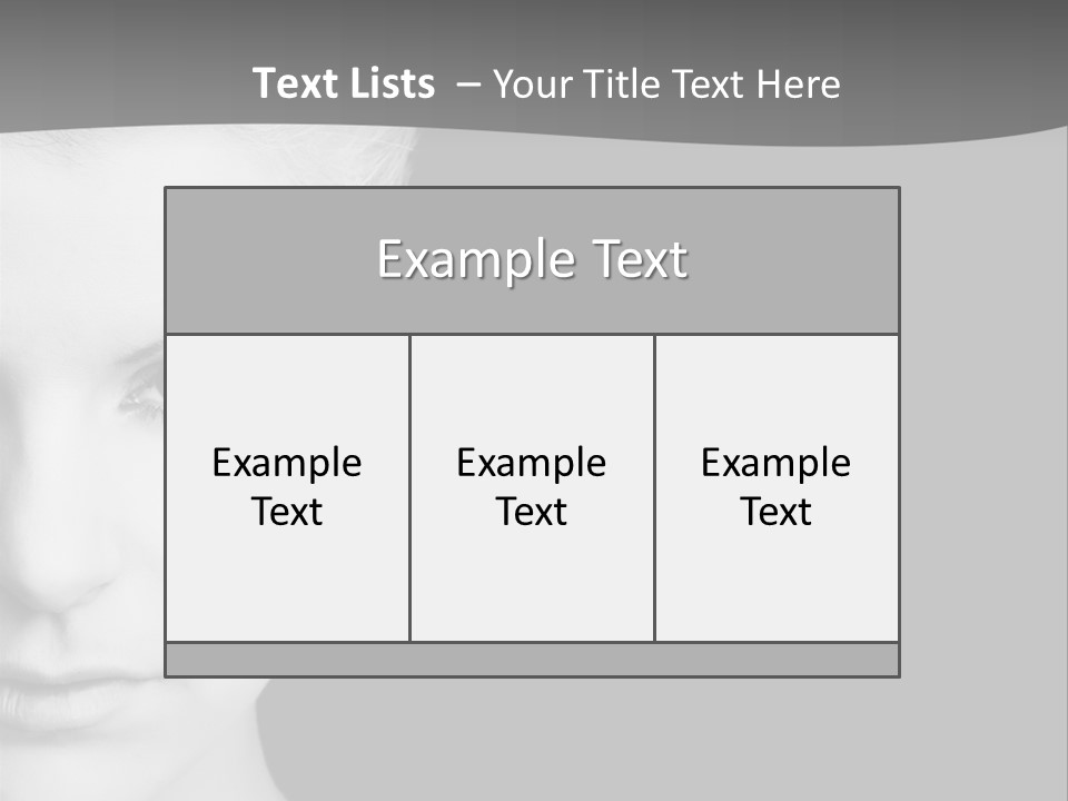 Closeup Modern Head PowerPoint Template