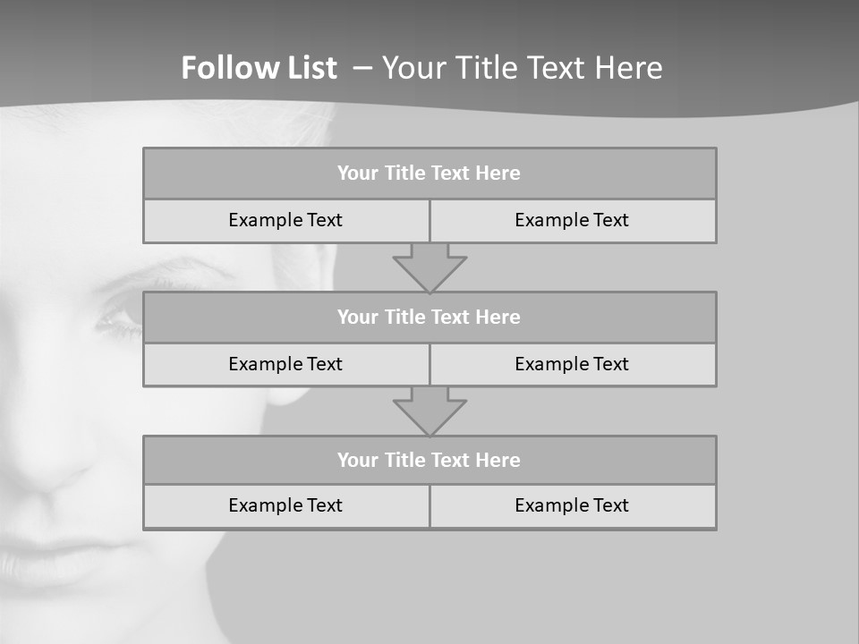 Closeup Modern Head PowerPoint Template