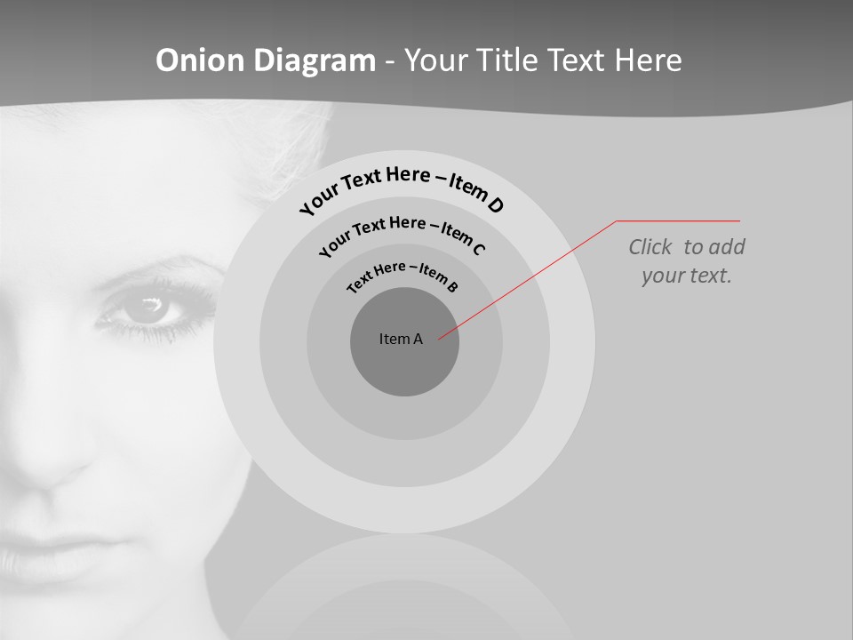 Closeup Modern Head PowerPoint Template