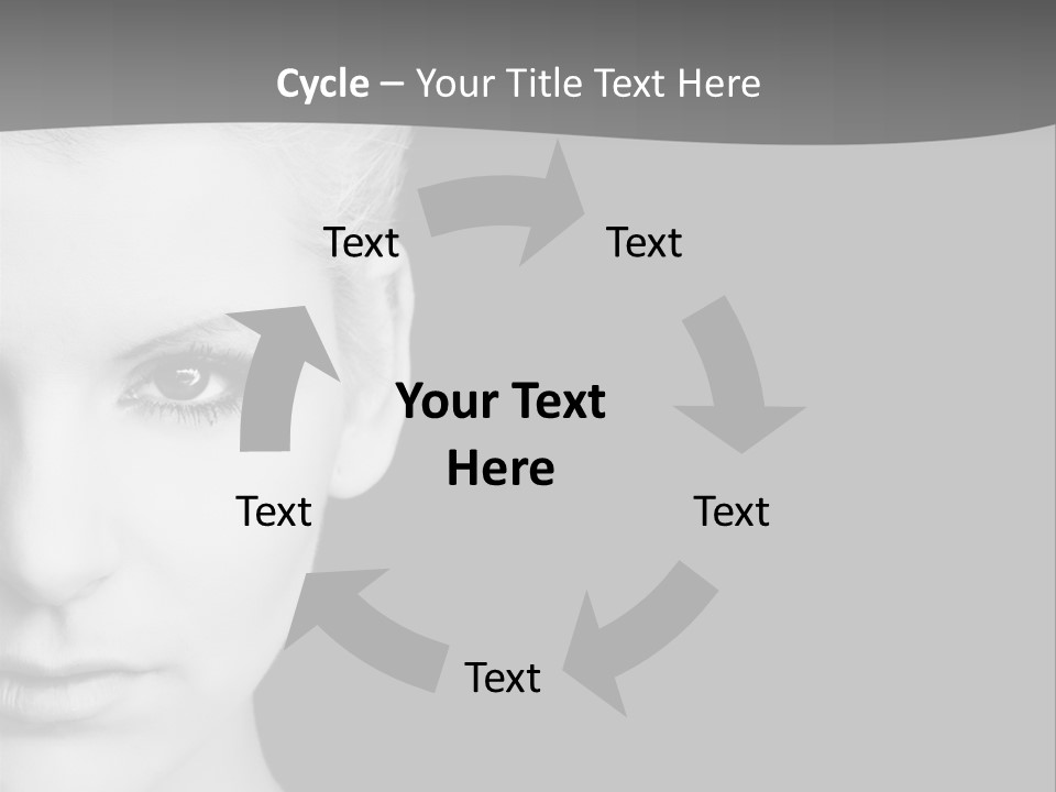 Closeup Modern Head PowerPoint Template