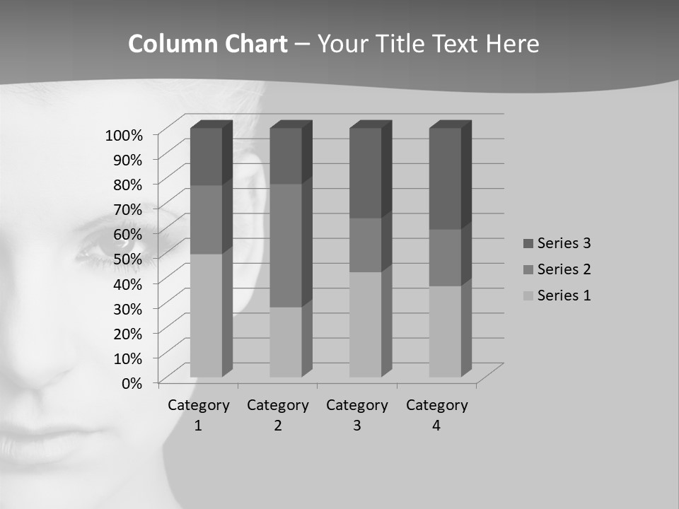 Closeup Modern Head PowerPoint Template