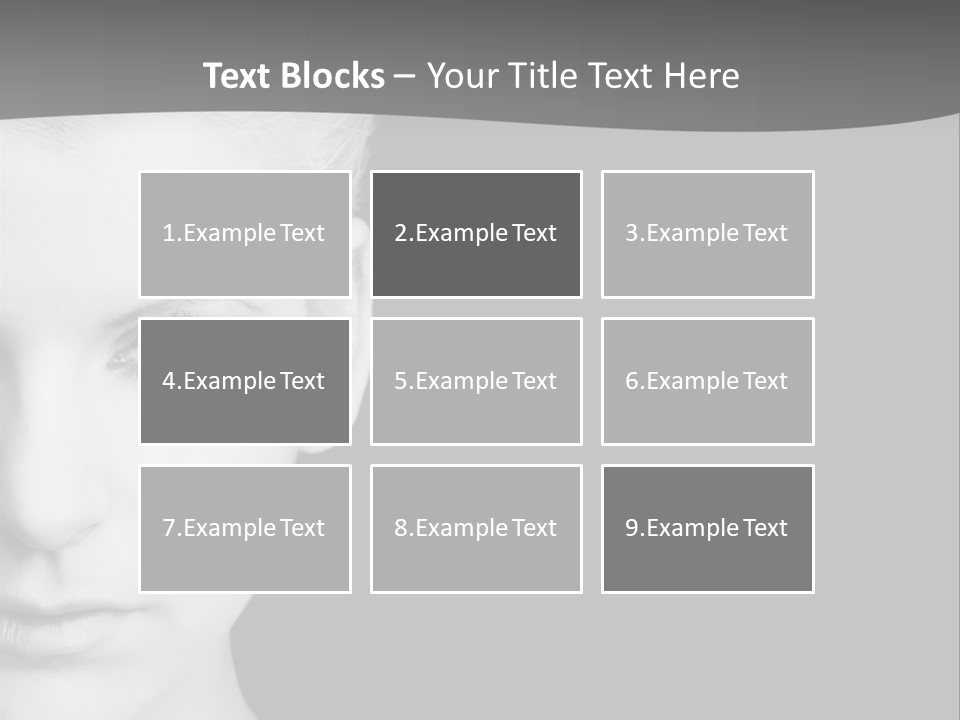 Closeup Modern Head PowerPoint Template
