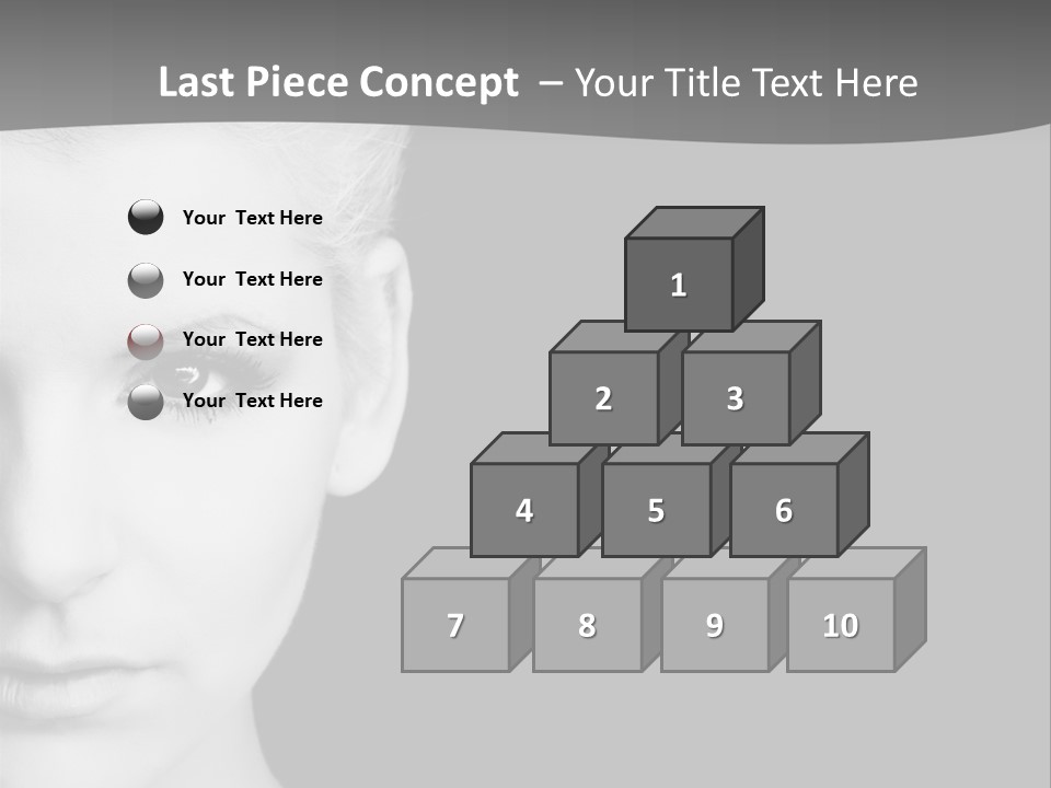Closeup Modern Head PowerPoint Template
