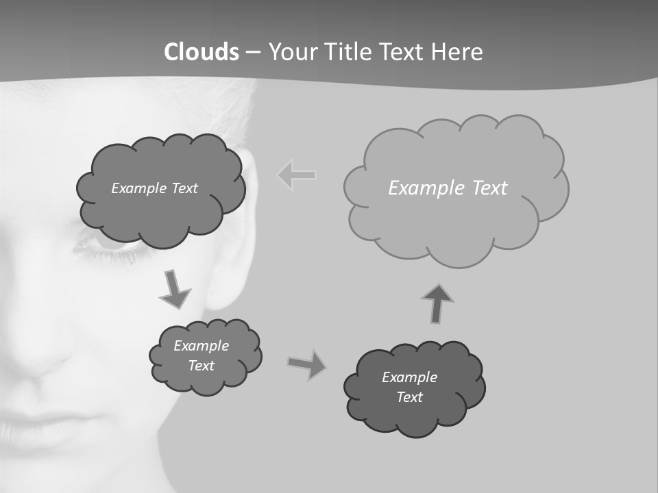 Closeup Modern Head PowerPoint Template