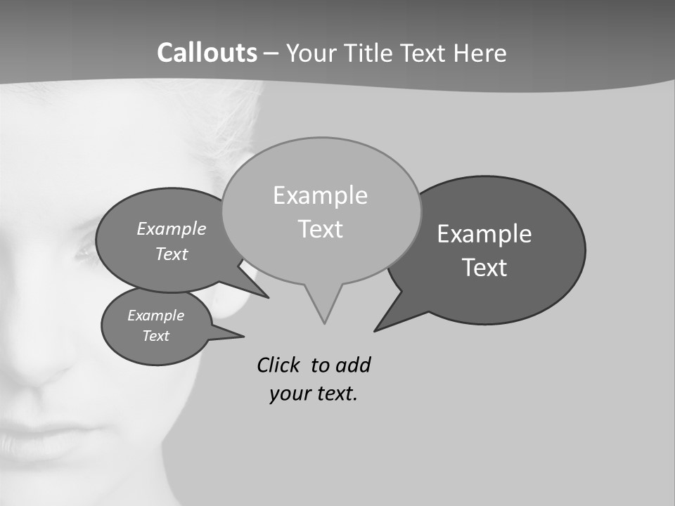 Closeup Modern Head PowerPoint Template