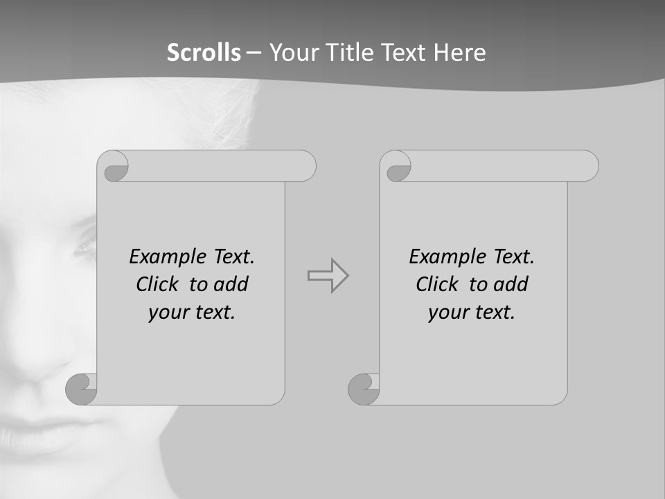 Closeup Modern Head PowerPoint Template