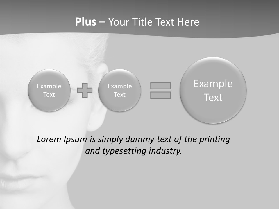 Closeup Modern Head PowerPoint Template