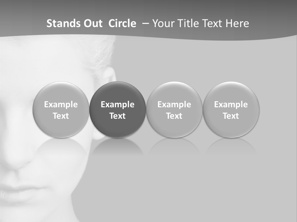 Closeup Modern Head PowerPoint Template