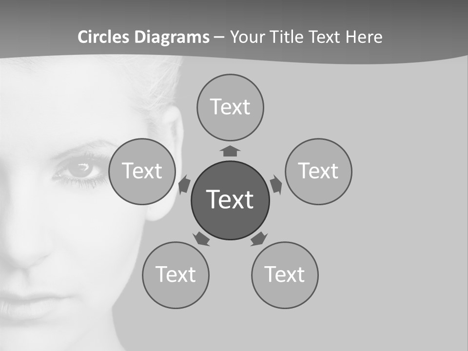 Closeup Modern Head PowerPoint Template